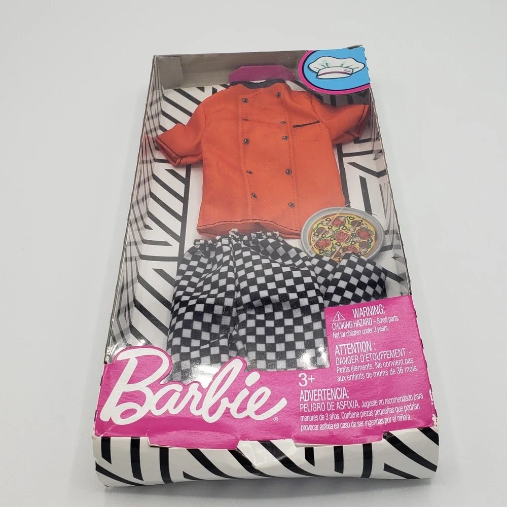 Barbie Ken Clothes Lot Of 4 Pizza Chef, Streetware, Minions‎ NIB